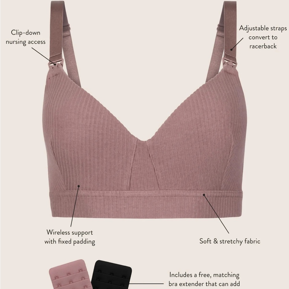 Ribbed Signature Cotton Nursing & Maternity Bra | Twilight - Busty